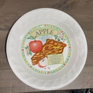 Apple Pie Recipe Ceramic Pie Plate